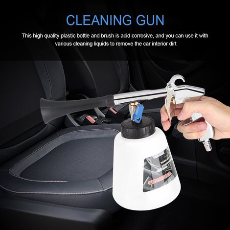 Pistolet de nettoyage haute pression pour l'intérieur des voitures, pulvérisateur à air pulsé avec flacon de mousse (1/5)