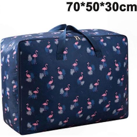 Grand sac de rangement pour couette, organiseur de vêtements en toile Oxford avec fermeture éclair, solution de stockage pour literie et linge (1/5)