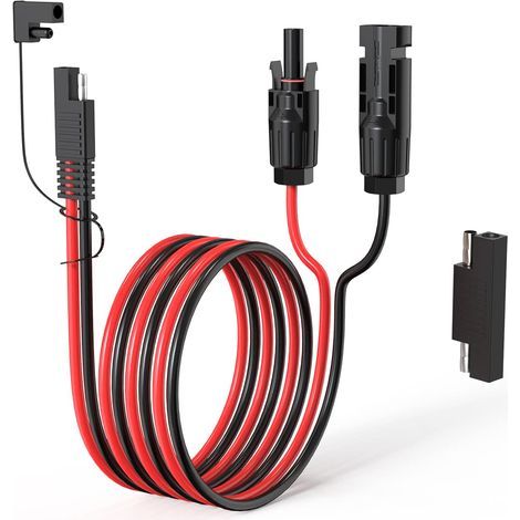 Solar connector, 10 AWG cable, SAE adapter, polarity inverter, solar panels (1/5)