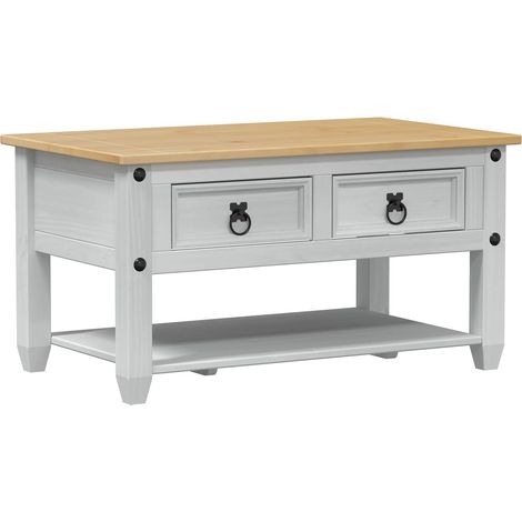 Maison Exclusive - Tavolino da salotto Bianco 85 x 50 x 45 cm Pino massello