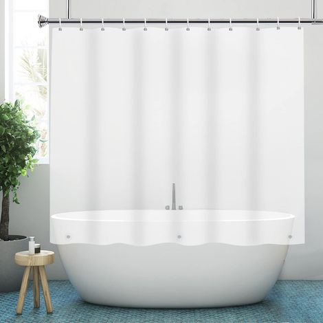 Rideau de Douche Mat Court 150 cm de Hauteur pour la Salle de Bains (1/5)