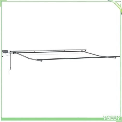 Cadre d'auvent - FAFEICY - 46874 - Anthracite - 4,5 x 2,5 m - Aluminium (1/5)