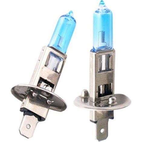 Ampoules Halogènes pour Voiture H1 12v 100w en Verre Blanc, Lot (1/5)