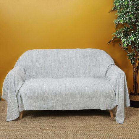 Jeté de canapé 170x250 cm gris clair (1/3)
