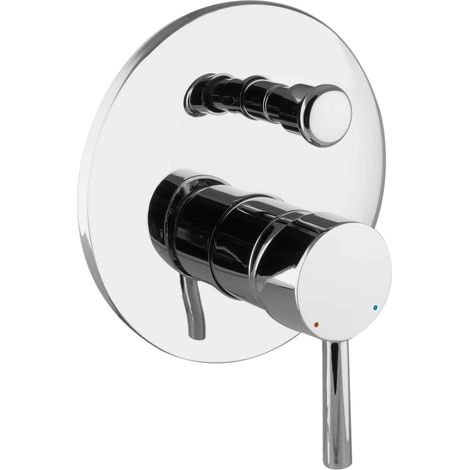 Robinetterie encastrée PaulGurkes pour douche et baignoire avec inverseur rond