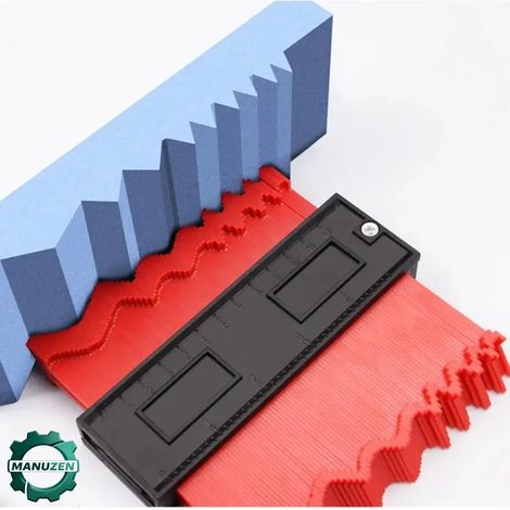 Manuzen - Jauge de contour 25 cm rouge copieur de formes bois et carrelage (1/3)