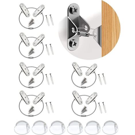 6 paquets de sangles anti-basculement pour meubles, kit d'ancrage mural pour meubles de sécurité pour bébé (1/5)