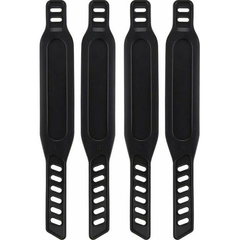 Sangles de Pédale de Vélo d'exercice Sangles de Pédale en Caoutchouc Facile à Régler Universal Sangles de Pédale pour Vélo d'Appartement Vélo Cycle Maison ou Gym 2 Paires Noir (1/5)