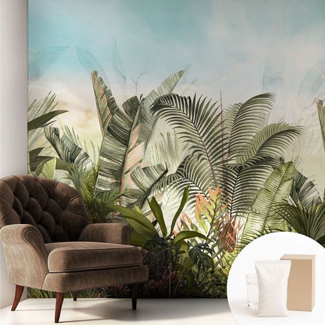 Carta Da Parati - Murale Alla Moda Decorazione - Camera Da Letto - Con Colla Gratuita Paradiso tropicale 250x250 cm (1/5)