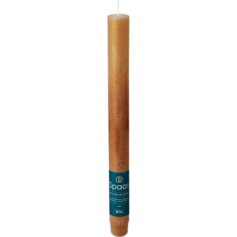Bougie de table Rustique 8h - cognac (1/5)