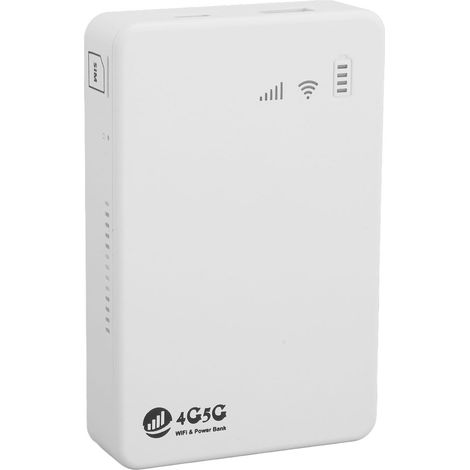 Hotspot WiFi Mobile 4G LTE, Routeur 4G LTE 300 Mbps avec Emplacement pour Carte SIM, 10 Appareils Prenant en Le Modem Routeur WiFi 10 000 MAh, pour Les Voyages, la (1/5)