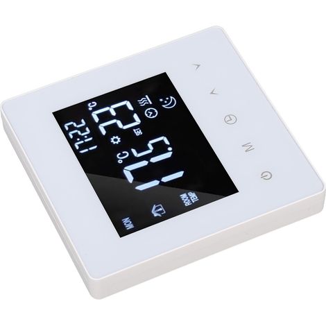 Thermostat Connecté Blanc 16A Écran LCD Tactile Régulateur de Température AC90-240V Modèle Standard (1/5)