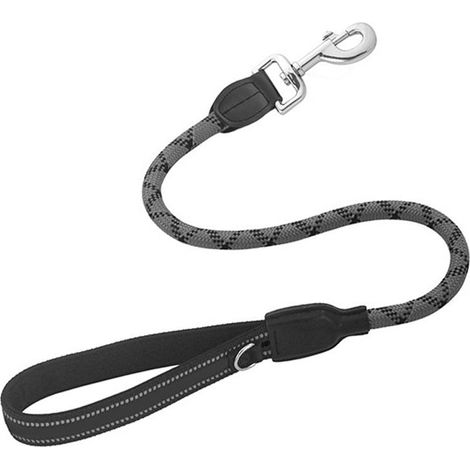 Laisse Courte pour Chien,Laisse de Remorquage Canine Réfléchissante avec Poignée,pour Animaux de compagnie dont le tour de cou est de 26 à 40 cm (1/5)