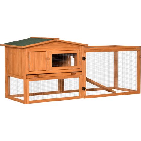 Cages pour petits animaux, abris pour petits animaux, pièces pour petits animaux, toit en asphalte, bois de cèdre, orange (1/5)