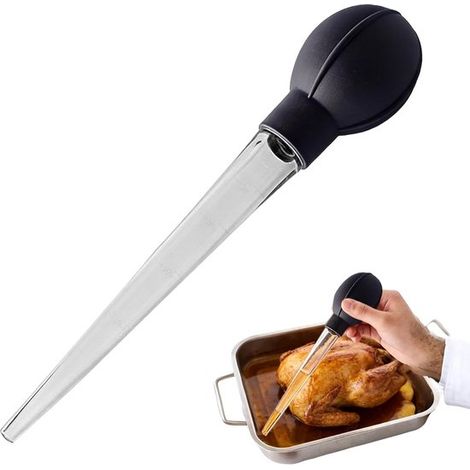 Juego de pipetas grandes con graduaciones, jeringa de plástico para freír, pipetas de laboratorio, goteros grandes, utensilios de cocina y jardinería (28 ml) (1/5)