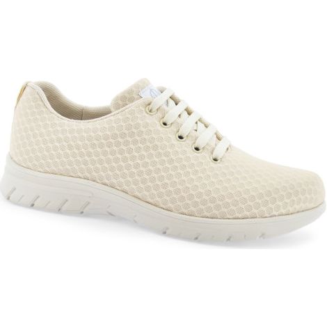Zapatilla sanitaria tipo blucher con corte de rejilla y plantilla acolchada DIAN CALPE 47 Beige