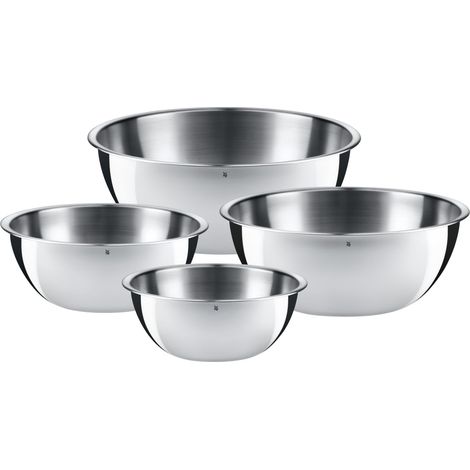 Set de Bols 4 pièces, bols de cuisine en acier inoxydable 0,75 l – 2,75 l, bol mélangeur en acier inoxydable, saladier, bol de service, empilables (1/5)