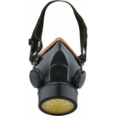 Kaelt - UlisemMasque Anti-Poussiere Protection Peinture Respirateur chimique industriel Contre Vapeur Toxique, Masque Cartouche Protection Soupape de Facile à Respirer, Noir (1/4)