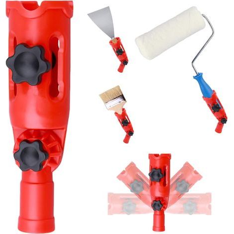 Support d'extension de pinceau multi angle pour rouleau de peinture pour plafond élevé, outil d'extension universel extensible pour pinceaux (1/5)