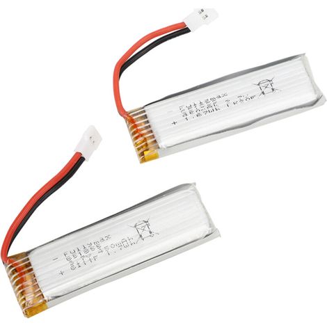 2PCS Batterie de Rechange 3.7V 450MAH pour Hélicoptère RC WLtoys XK K110 V977 3D 6CH (1/5)