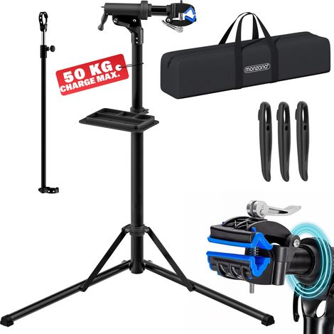 Pied d'atelier pliable 50kg raccord rapide fixateur roue 30-70mm vélo électrique sac de rangement
