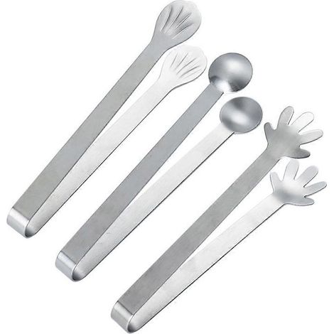 Pinces à paume en acier inoxydable, pinces alimentaires, pinces à glaçons, pinces pour four, accessoires pour ustensiles à sucre, pinces à snacks de cuisine (1/5)