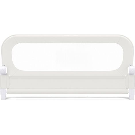 Klappbares Bettgitter mit abnehmbarem Bezug, 120 x 60 cm, Weiß