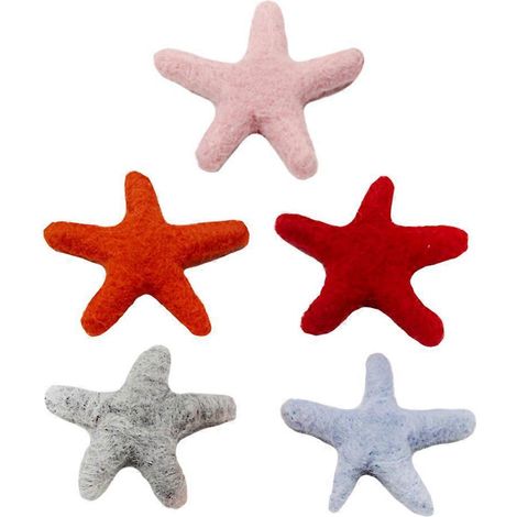 Lot de 5 pendentifs en forme d'étoile à cinq branches pour sapin de Noël (couleur aléatoire)-7x7cm-Random Color (1/2)