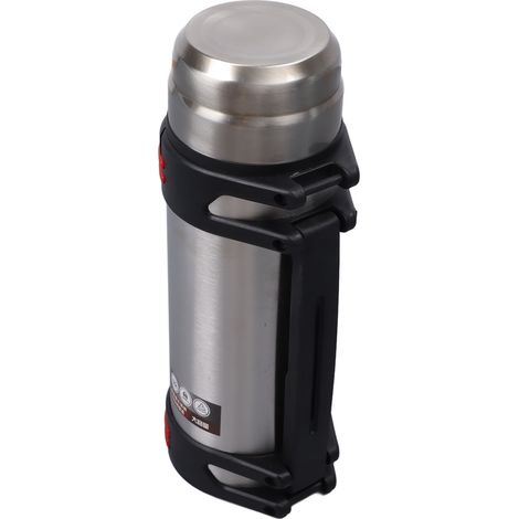 Bouteille d'eau isotherme de 2 L, en acier inoxydable, à double paroi et isolation sous vide, idéale pour les activités de plein air telles que les voyages, la randonnée et la pêche. (1/5)