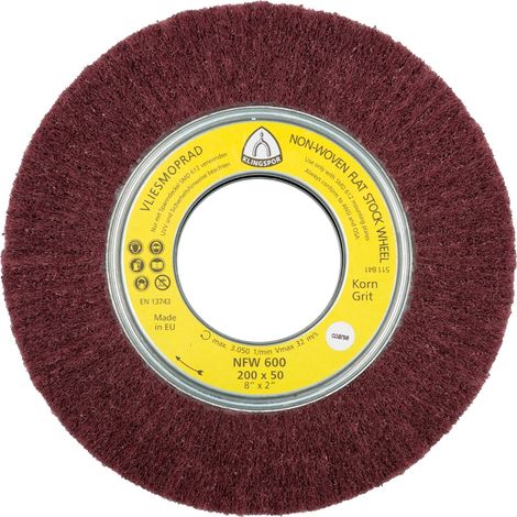 Klingspor NFW 600 Vliesräder, 165 x 50 x 43,1 mm Very Fine Korund (1/4)