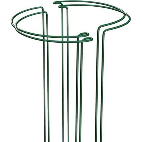 Lot de 4 Tuteur pour Plante 25cm x 40cm, Aidez Vos Plantes à Pousser, Supports de Jardin en Métal, Anneau de Support de Plantes de Jardin Vert pour Pivoines Hortensias Roses Sédum Légumes Tomates (1/2)