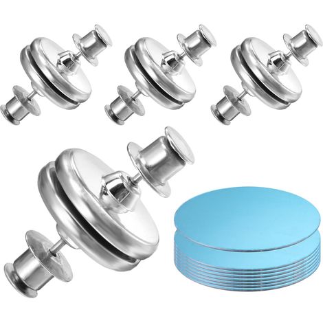 8er-Pack magnetische Duschvorhang-Seitenclips – auslaufsichere magnetische Duschvorhangschnalle – hält den Vorhangeinsatz an der Wand geschlossen – winddicht – (1/5)