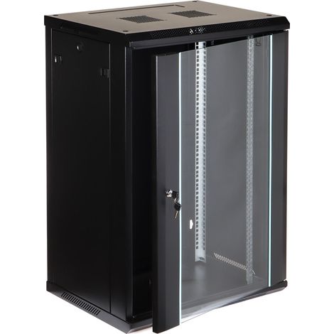 Wandmontierter Rack-Schrank eprado-R19-18U/450-blau (1/3)