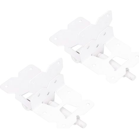 Charnières blanches pour portail de jardin en acier au carbone, accessoires pour portail de jardin (1/5)
