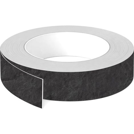 1x Bande de chant ABS sans colle 23 mm x 5 m épaisseur 0,8 mm facile à appliquer bricolage étagère meuble panneau plan de travail bois stratifié, Ardoise Scivaro mat (1/3)
