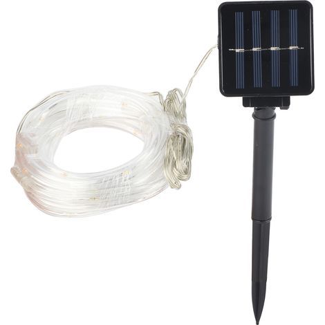 50LED Guirlande Solaire Tube 7M Imperméable Extérieur Décor Coloré pour Jardin Mariage Fête (1/5)
