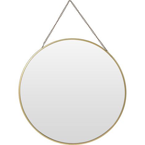 Espejo de pared dorado con cadena de 29 cm (1/3)