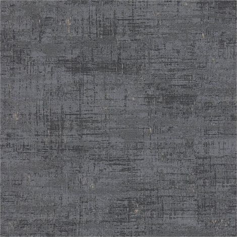 Plaster look wallpaper wall Profhome 396576 non-woven wallpaper textured with tangible texture and metallic highlights black grey gold 5.33 m2 (1/5)