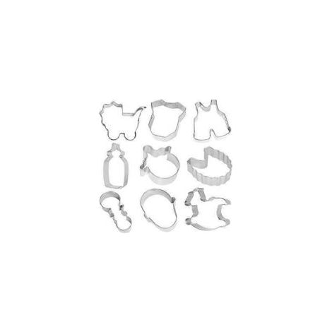 Baby-Serie 9-teiliges Omelett- und Kuchenformen-Set aus Edelstahl - Crezuo