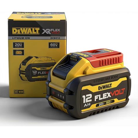 DEWALT - Batterie lithium-ion rechargeable 60 V 12,0 Ah - DCB612 Cellule 21700 - Batterie remplaçable