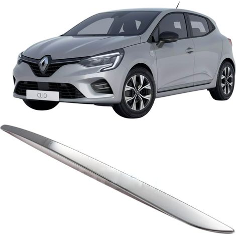 Embellecedor del borde del portón trasero de acero inoxidable cromado para Renault Clio V Hatchback a partir de 2019.