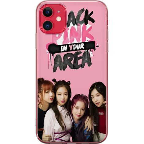 Kompatible Handyhülle, kompatibel mit Apple, kompatibel mit iPhone 11, BLACKPINK In Your Area, mit einem Gruppenfoto von Lisa, Jennie, Jisoo und Rosé vor pinkfarbenem Hintergrund, starkem