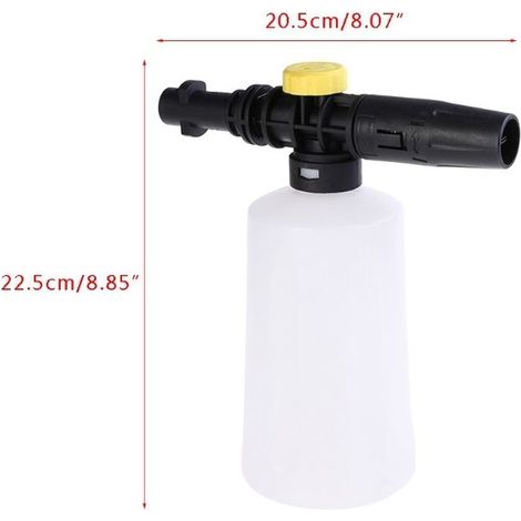 Pistolet à mousse haute et basse pression, tige d'extension, buse directe réglable en éventail, pulvérisation rotative, accessoire de nettoyage pour pot à mousse haute pression série K (1/5)