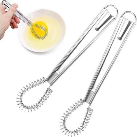 Manual Egg Beater - Kitchen - Stainless Steel - 2 PCS - Durable - Adjustable (1/4)