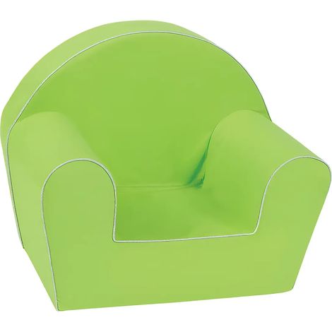 Poltroncina per Bambini Verde per Cameretta in Tessuto Sfoderabile (1/4)