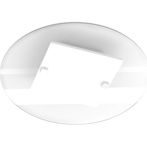 Plafoniera Contemporanea Round Metallo Bianco Vetro 2 Luci E27 D.40Cm (1/3)
