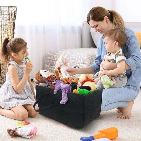2 Pièces Sac à Bûches de Cheminée Sac à Bois de Chauffage Sac à Bûches en Feutre, Panier de Rangement Pliable de Grande Capacité Sac à Provisions, pour le Shopping de Jouets à Bûches de Bois de Chauff (1/3)