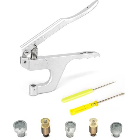 T3, T5, T8 Kam Snaps Pince de fixation avec des matrices Set pour la réparation des vêtements, cuir bricolage, Convient à la pince ZYT, presse à main professionnelle et presse de table