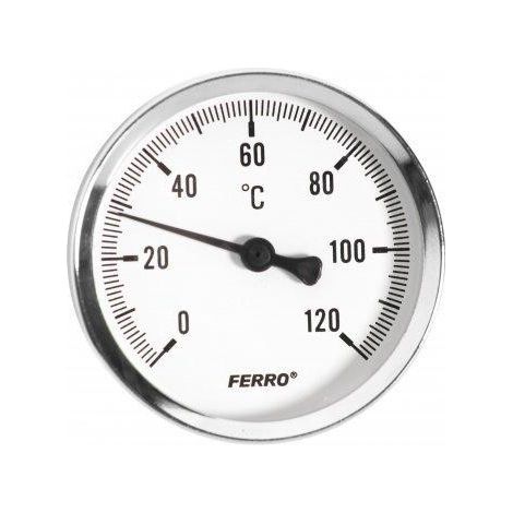 Novaservis Matériel de plomberie - Thermomètre 80 mm, 1/2", axial T80120A (1/2)
