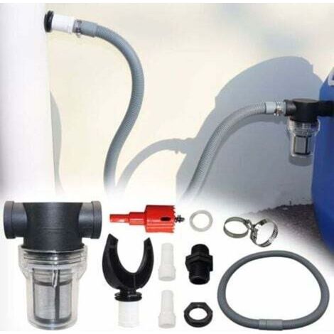 Recuperateur D Eau De Pluie Pour Conduits Circulaire Avec Tuyau Flexible, Ensemble De Collecteur Eau De Pluie, Raccord Pvc, Récupérateur D'eau Pour Descente De Gouttière (Kit B-110mm) (1/4)